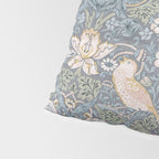 William Morris Strawberry Thief Slate Blue Vintage Pattern Pillow Sham Gallery Image 4