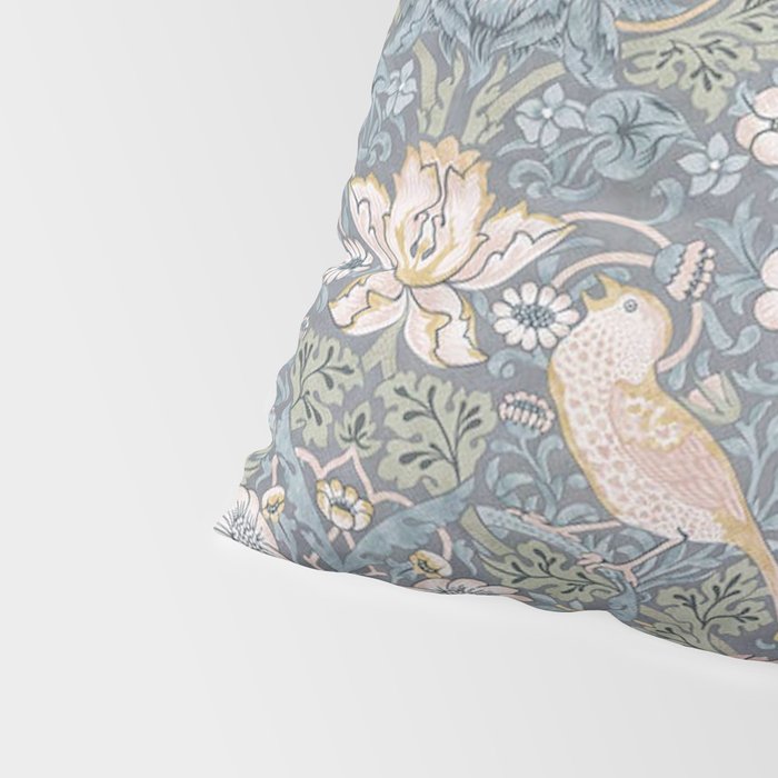 William Morris Strawberry Thief Slate Blue Vintage Pattern Pillow Sham Gallery Image 4