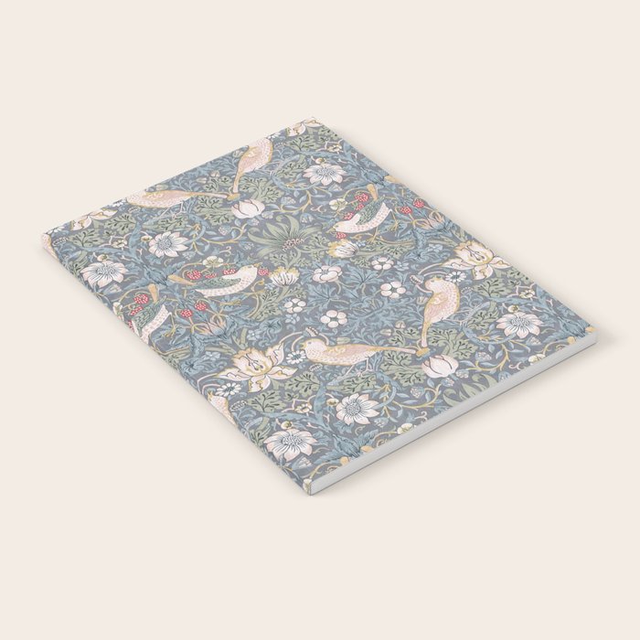 William Morris Strawberry Thief Slate Blue Vintage Pattern Notebook Gallery Image 2