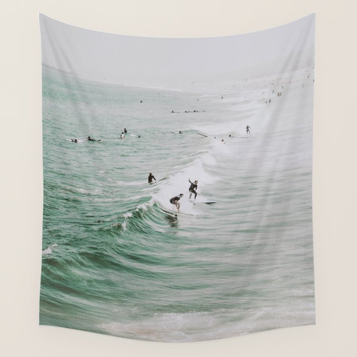 lets surf iv - venice beach - california Wall Tapestry Gallery Image 4