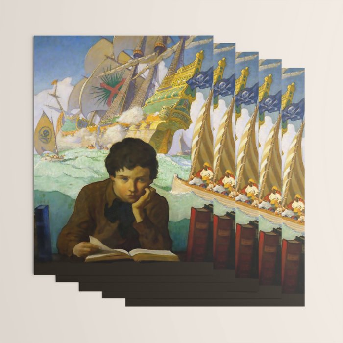 âPirate Dreamsâ by NC Wyeth Wrapping Paper Gallery Image 3
