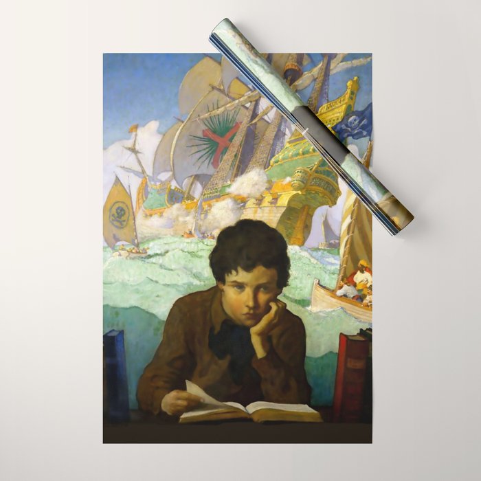 âPirate Dreamsâ by NC Wyeth Wrapping Paper Gallery Image 1