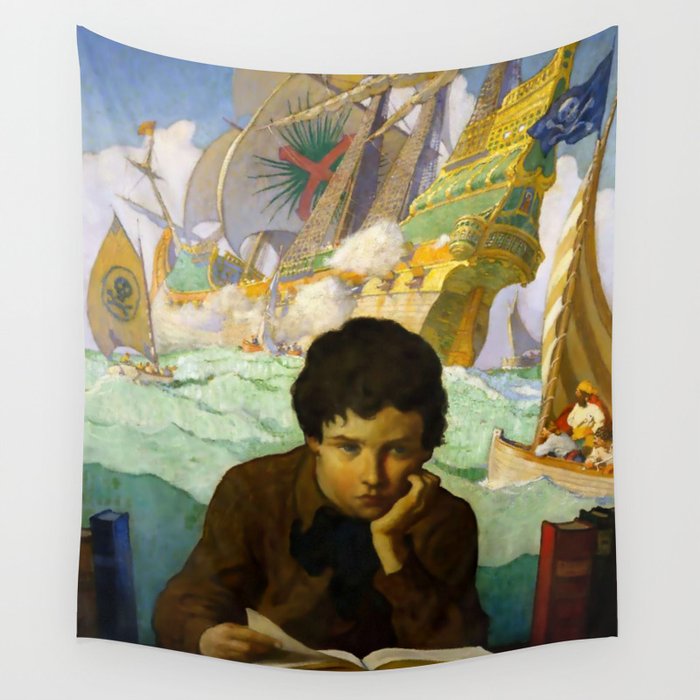 âPirate Dreamsâ by NC Wyeth Wall Tapestry Gallery Image 1