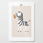 Nursery Wall Art, Safari Nursery Prints, Neutral Nursery Decor, Zebra Print Cutting Board Gallery Image 1