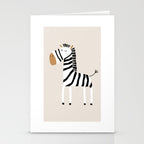 Nursery Wall Art, Safari Nursery Prints, Neutral Nursery Decor, Zebra Print Stationery Card Gallery Image 2