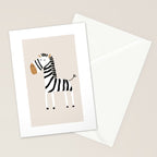 Nursery Wall Art, Safari Nursery Prints, Neutral Nursery Decor, Zebra Print Stationery Card Gallery Image 2