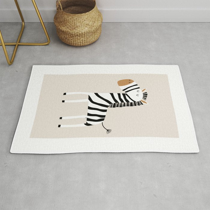 Nursery Wall Art, Safari Nursery Prints, Neutral Nursery Decor, Zebra Print Rug Gallery Image 1