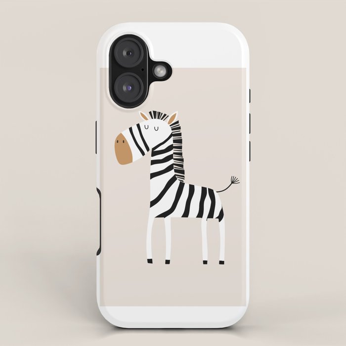 Nursery Wall Art, Safari Nursery Prints, Neutral Nursery Decor, Zebra Print iPhone Case Gallery Image 1