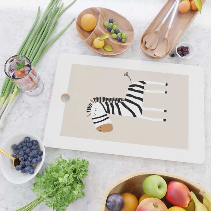Nursery Wall Art, Safari Nursery Prints, Neutral Nursery Decor, Zebra Print Cutting Board Gallery Image 2