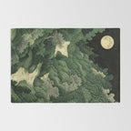 Japanese Wall Art Maximalist Moon Print japandi Art Wabi Sabi Painting Sage Green dopamine decor Rug Gallery Image 2