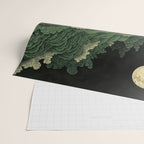 Japanese Wall Art Maximalist Moon Print japandi Art Wabi Sabi Painting Sage Green dopamine decor Wrapping Paper Gallery Image 2
