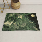 Japanese Wall Art Maximalist Moon Print japandi Art Wabi Sabi Painting Sage Green dopamine decor Rug Gallery Image 1