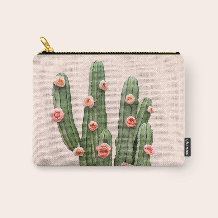 CACTUS AND ROSES Carry All Pouch Gallery Image 1