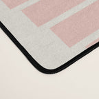 Minimalist Wavy Geometric Pattern in Pink, Gold, and Blue Desk Mat Gallery Image 4
