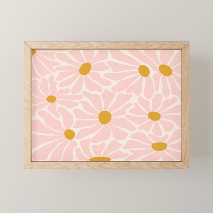 Big Groovy Flower - Light Pink Pastel Mini Art Print Gallery Image 1