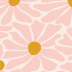 Big Groovy Flower - Light Pink Pastel Coffee Mug Gallery Image 2