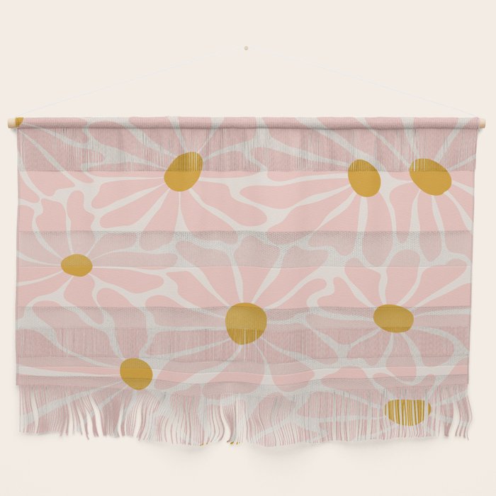 Big Groovy Flower - Light Pink Pastel Wall Hanging Gallery Image 1