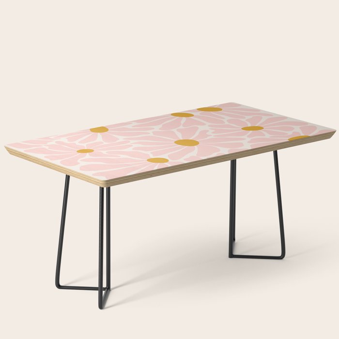 Big Groovy Flower - Light Pink Pastel Coffee Table Gallery Image 1
