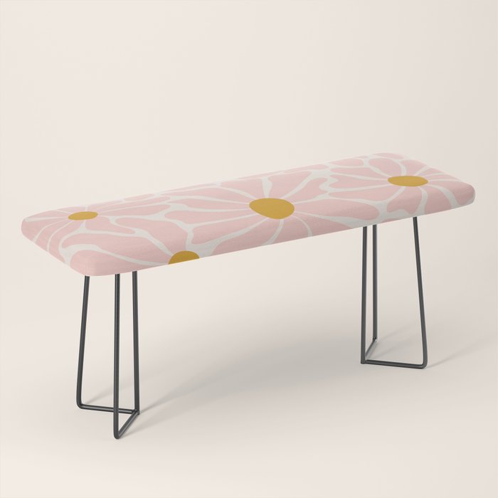 Big Groovy Flower - Light Pink Pastel Bench Gallery Image 1