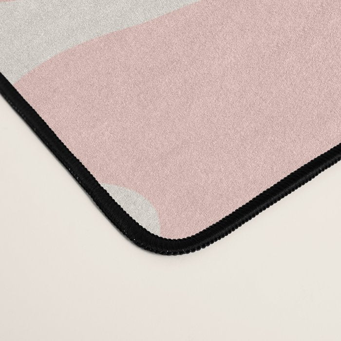 Big Groovy Flower - Light Pink Pastel Desk Mat Gallery Image 4