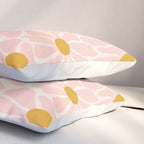 Big Groovy Flower - Light Pink Pastel Pillow Sham Gallery Image 3