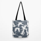 Soaring Wings - Steel Blue Grey Tote Bag Gallery Image 2