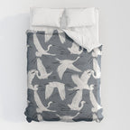 Soaring Wings - Steel Blue Grey Duvet Cover Gallery Image 6