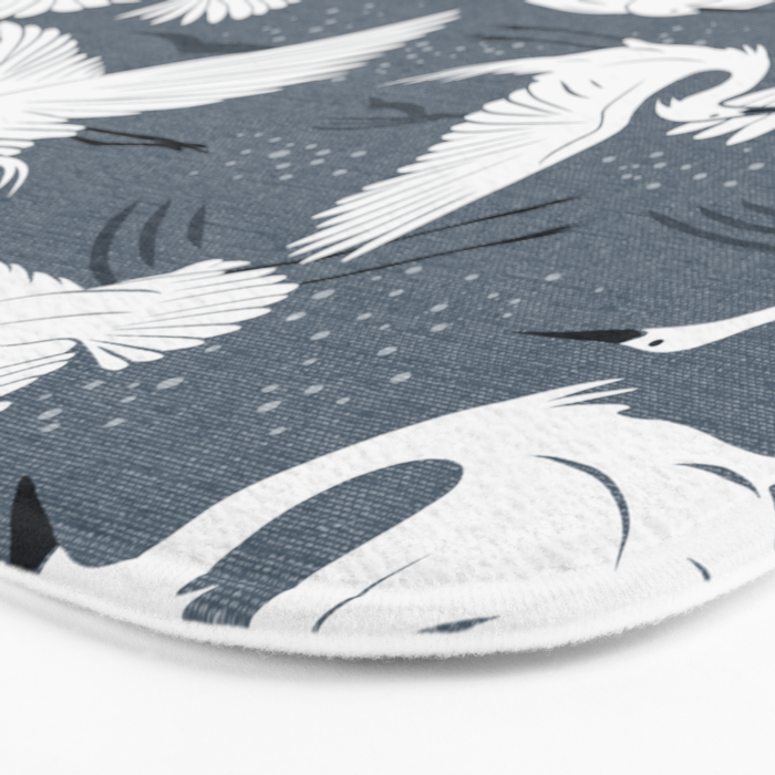 Soaring Wings - Steel Blue Grey Bath Mat Gallery Image 3