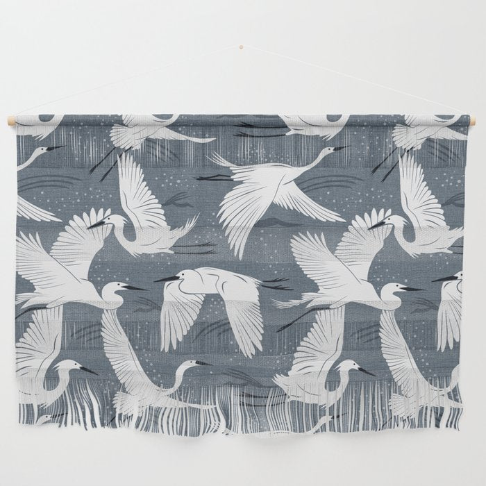 Soaring Wings - Steel Blue Grey Wall Hanging Gallery Image 1