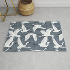 Soaring Wings - Steel Blue Grey Rug Gallery Image 1