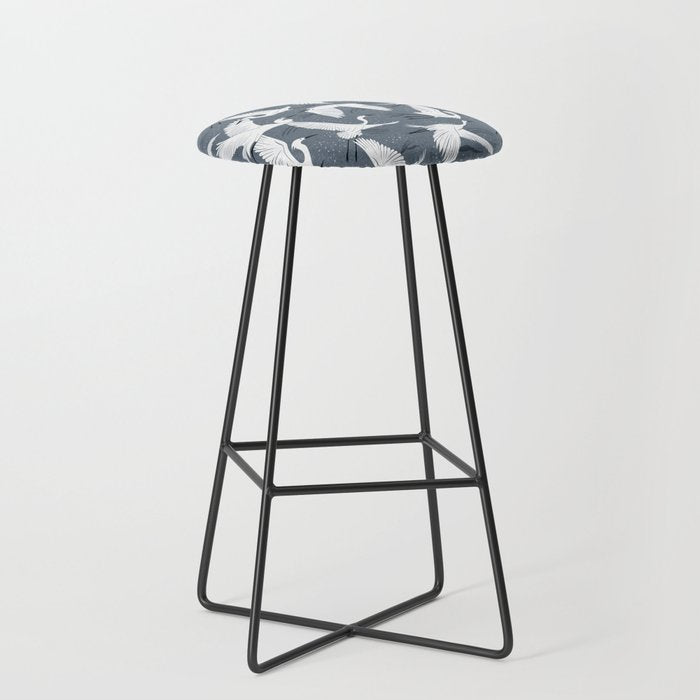 Soaring Wings - Steel Blue Grey Stool Gallery Image 1