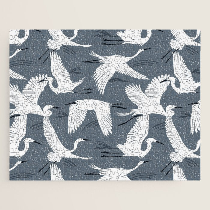 Soaring Wings - Steel Blue Grey Jigsaw Puzzle Gallery Image 1