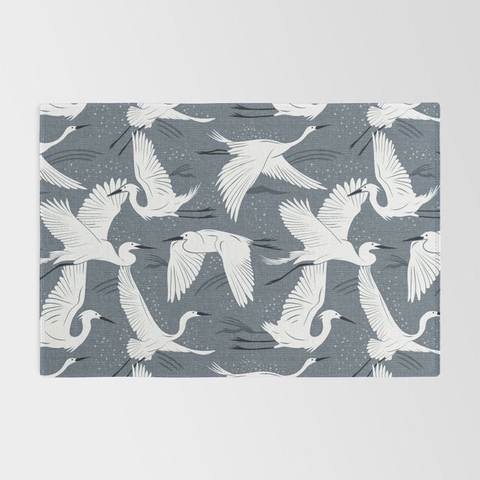 Soaring Wings - Steel Blue Grey Rug Gallery Image 2