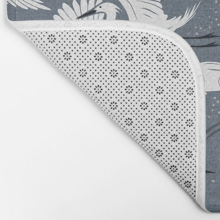 Soaring Wings - Steel Blue Grey Bath Mat Gallery Image 2