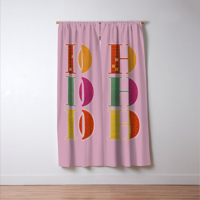 HO HO HO Festive Letters Window Curtain Gallery Image 3