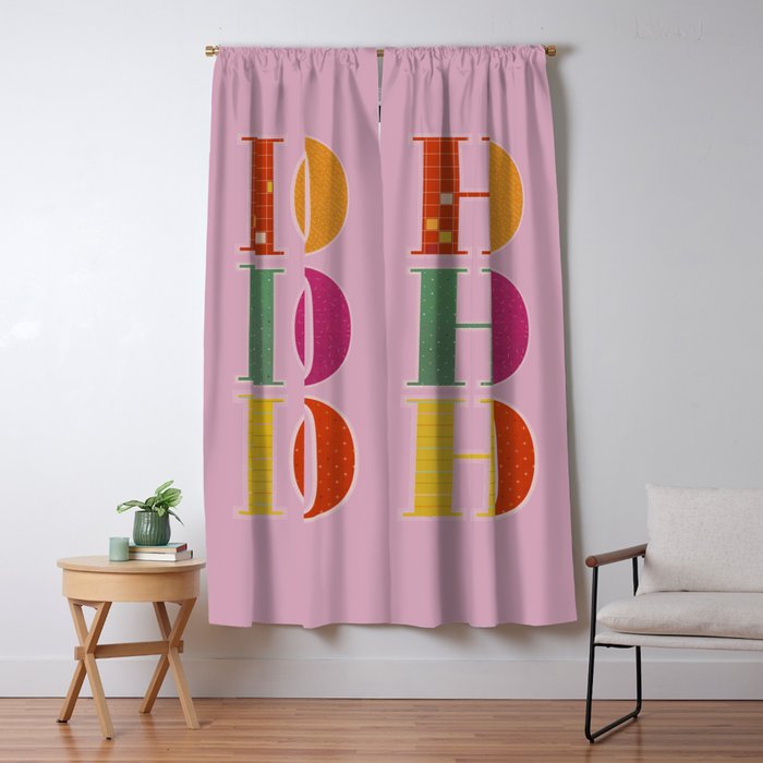 HO HO HO Festive Letters Window Curtain Gallery Image 5