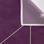 Capricorn Zodiac Star Constellation Line Art Plum Purple Wall Tapestry Gallery Image 3