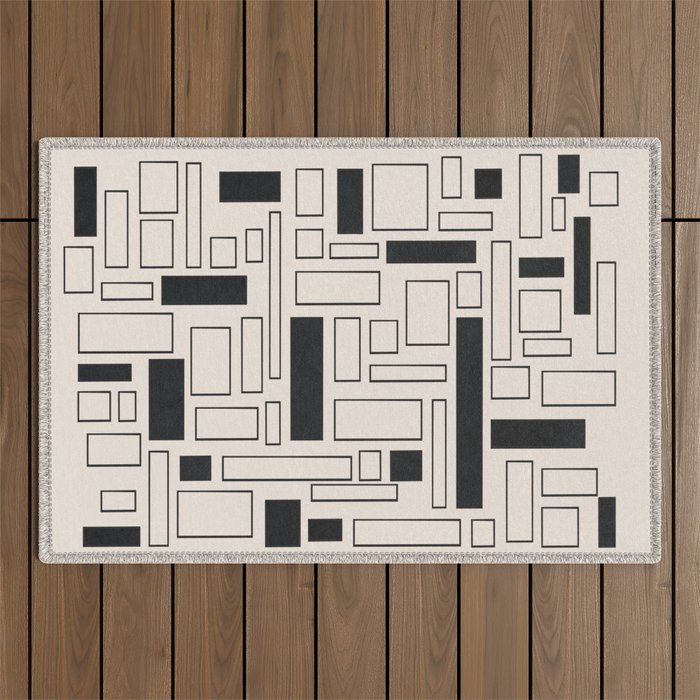 Lines in Motion 1 Outdoor Rug Gallery Image 1