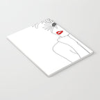 Minimal Line Art Girl with Sunflowers Notebook Gallery Image 3