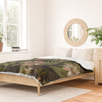 Midnight Summer Sepia Exotic Passiflora Flowers Garden Duvet Cover Gallery Image 2