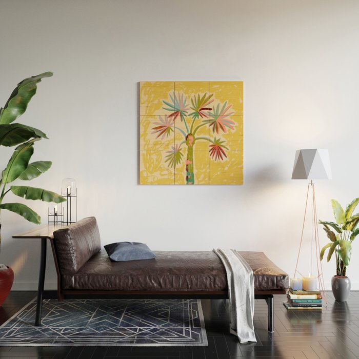 PALM TREE IN THE SUN Wood Wall Art Gallery Image 2