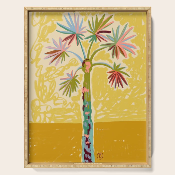 PALM TREE IN THE SUN Serving Tray Gallery Image 1