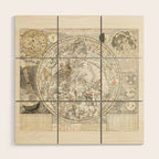 Star map of the Southern Starry Sky Wood Wall Art Gallery Image 1
