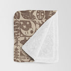 Nature Blocks - walnut brown Throw Blanket Gallery Image 3