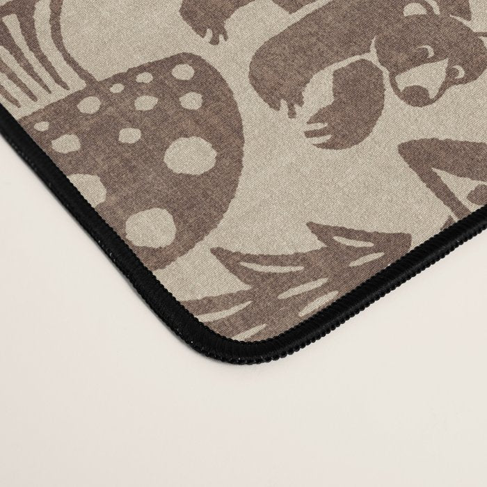 Nature Blocks - walnut brown Desk Mat Gallery Image 4