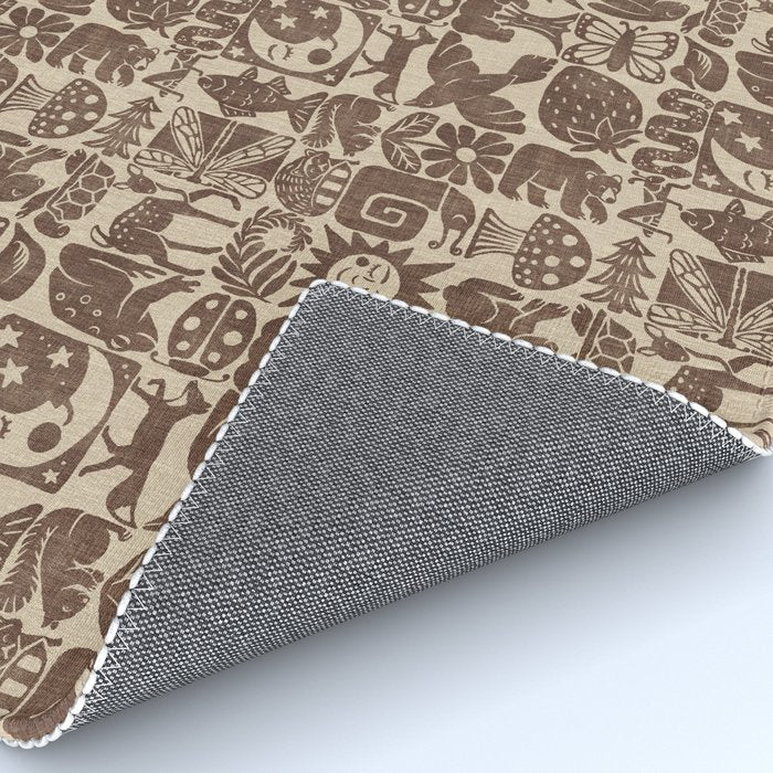 Nature Blocks - walnut brown Rug Gallery Image 4