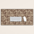 Nature Blocks - walnut brown Desk Mat Gallery Image 1