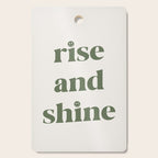 Rise And Shine Muted Green On Cream Cutting Board Gallery Image 1