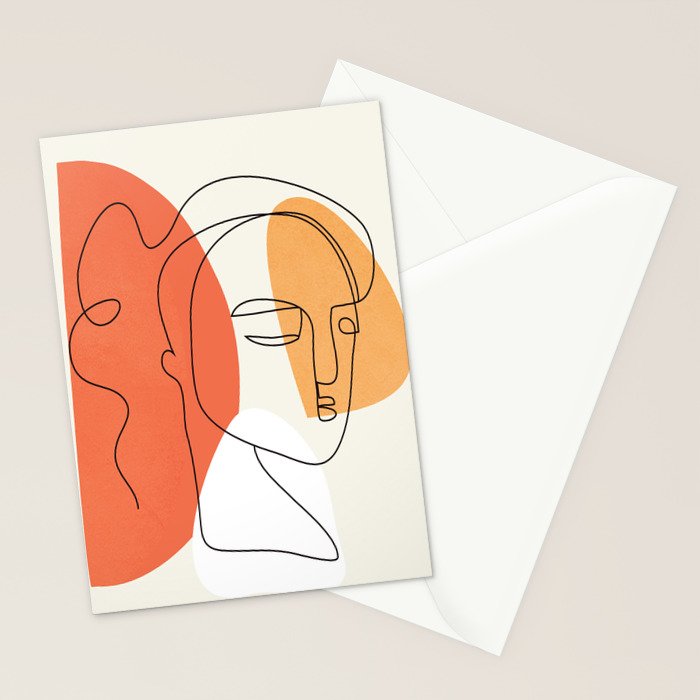 Abstract Face 24 Stationery Card Gallery Image 2