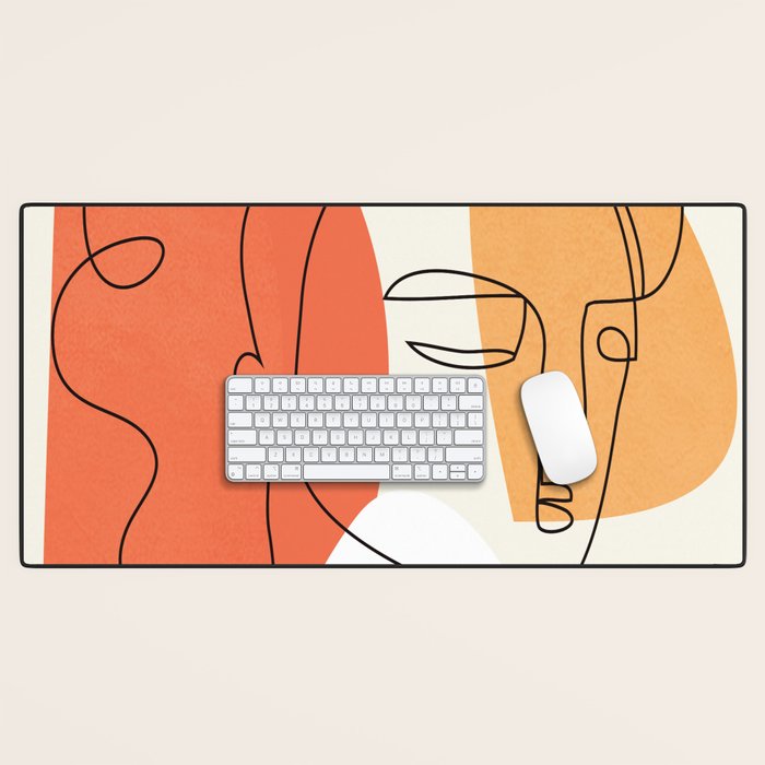 Abstract Face 24 Desk Mat Gallery Image 1